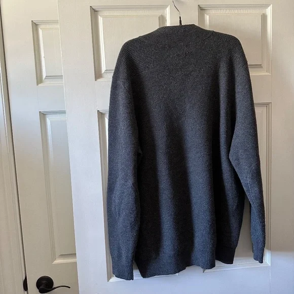 Vineyard Vines - Mixed Texture Button Mock Wool/Cashmere Sweater - Sz XL